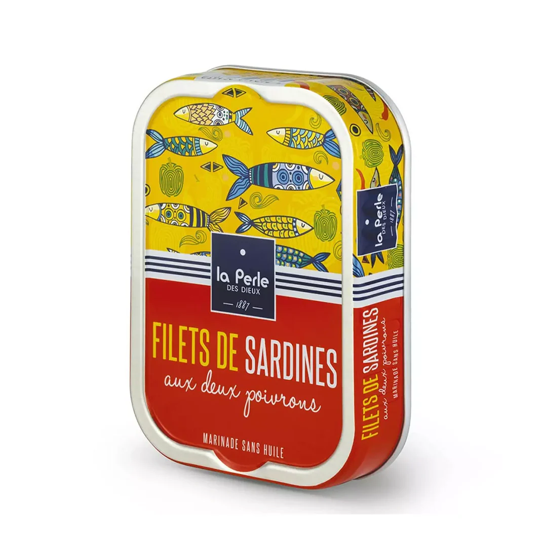 La Perle des Dieux' Oil-Free Sardine Fillets w/ Two Peppers - Image 3