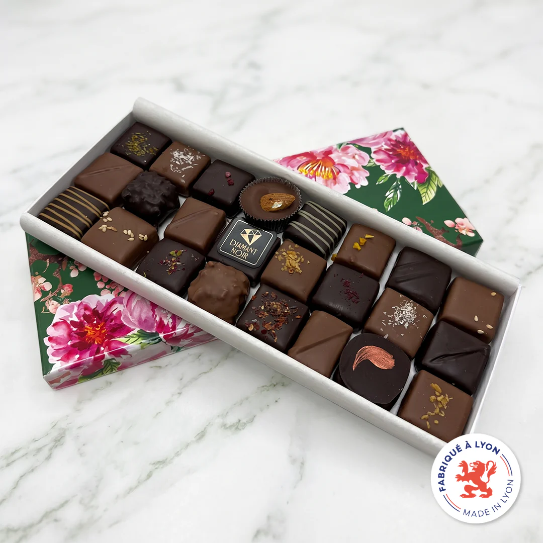 Prestigious Boxes filled with 24, 25 or 39 of Voisin's Assorted Chocolates - Flowery Collection